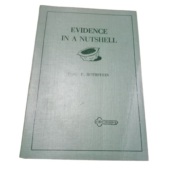 VTG EVIDENCE IN A NUTSHELL PAPERBACK BOOK PAUL ROTHSTEIN 1970 WEST PUBLISHING - Picture 1 of 6